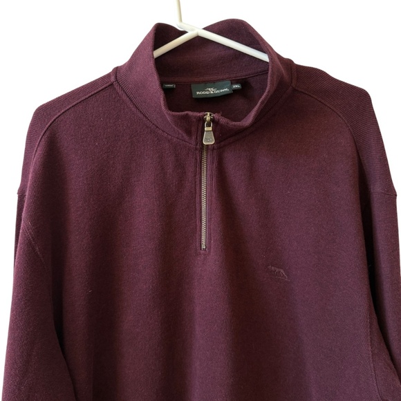 RODD & GUNN ALTON AVE 1/4 ZIP PULL ON SWEATER RIBBED MIDWEIGHT COTTON PREPPY 2XL - Picture 3 of 12